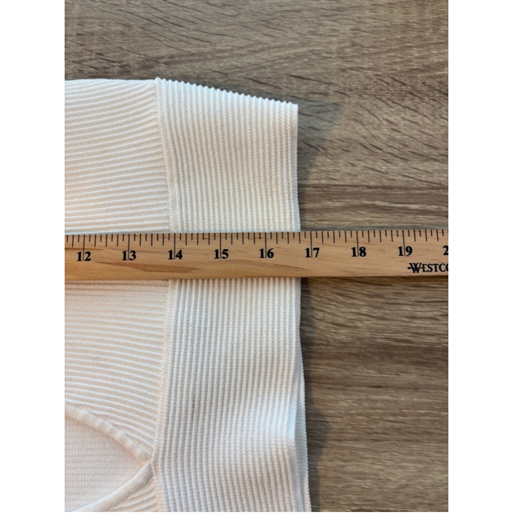Aritzia Babaton Carlotta White Ribbed Plunge Tank Top Wonen's Size 2XL - Picture 8 of 9